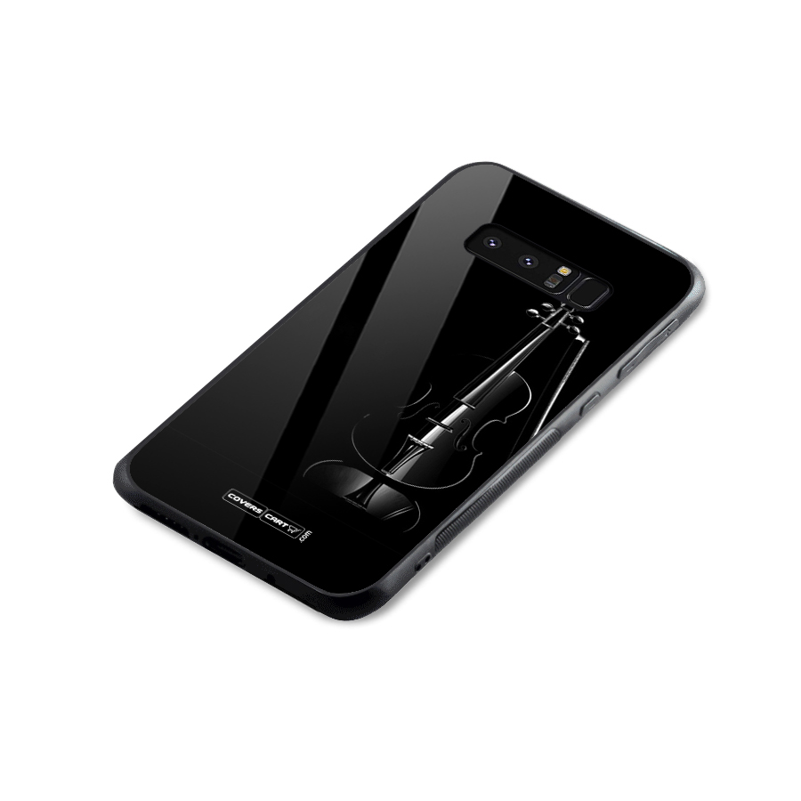 Elegant Violin Glass Back Case for Galaxy Note 8