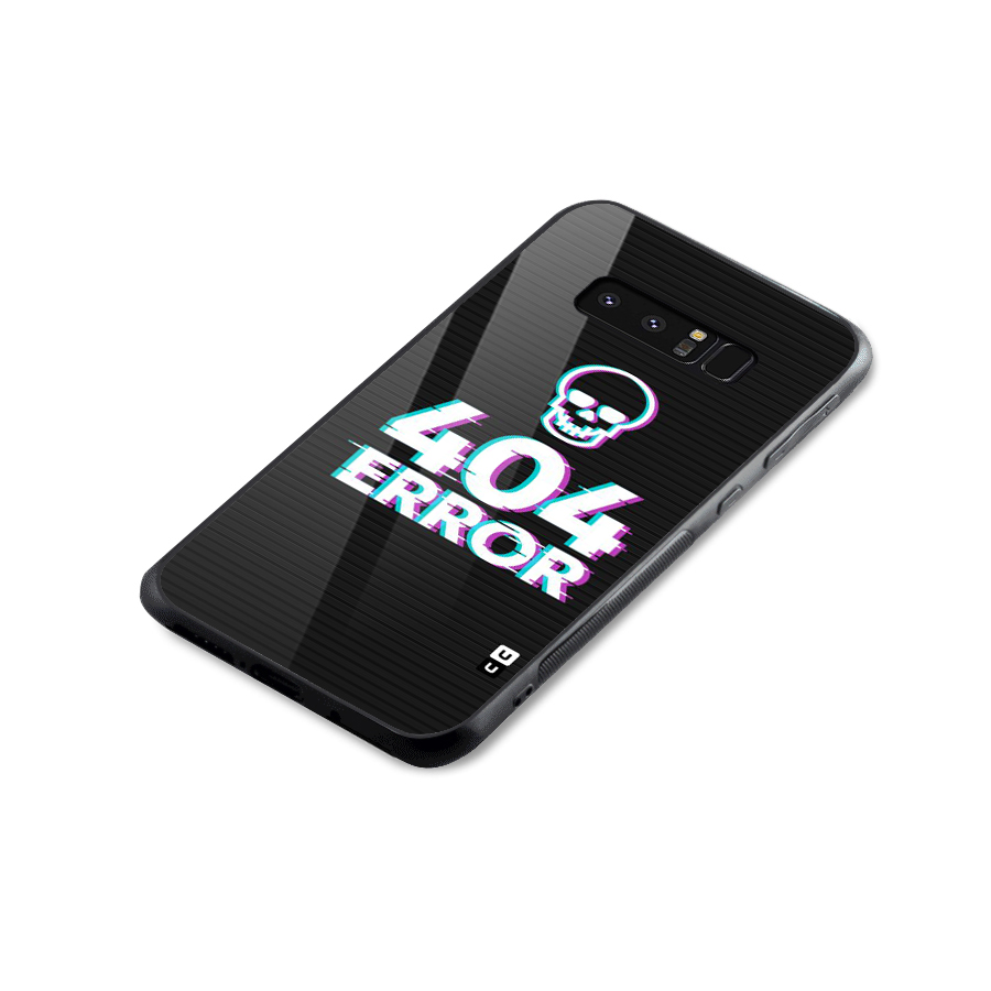 Error 404 Skull Glass Back Case for Galaxy Note 8