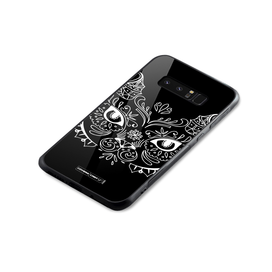 Ethnic Cat Design Glass Back Case for Galaxy Note 8