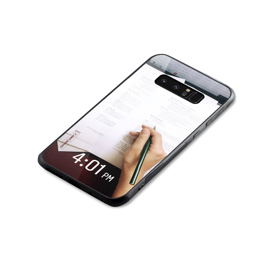 Exam Time Blues Glass Back Case for Galaxy Note 8