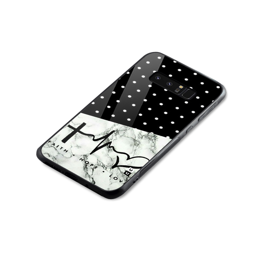 Faith Love Glass Back Case for Galaxy Note 8
