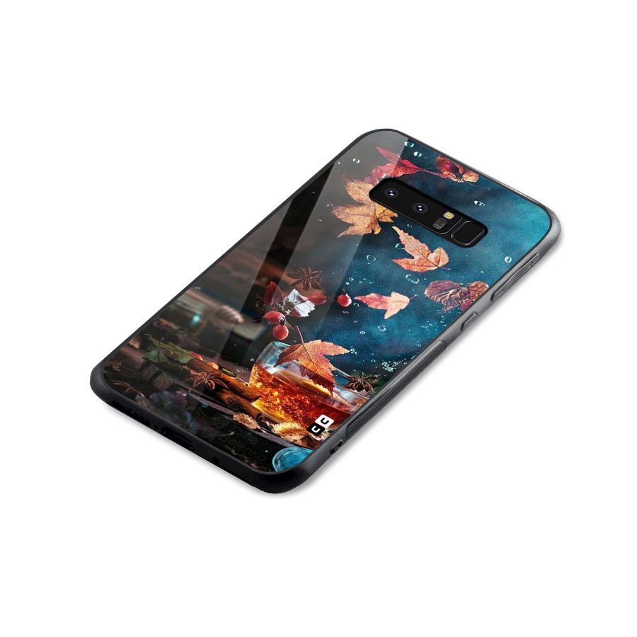 Falling Leaves Tea Glass Back Case for Galaxy Note 8