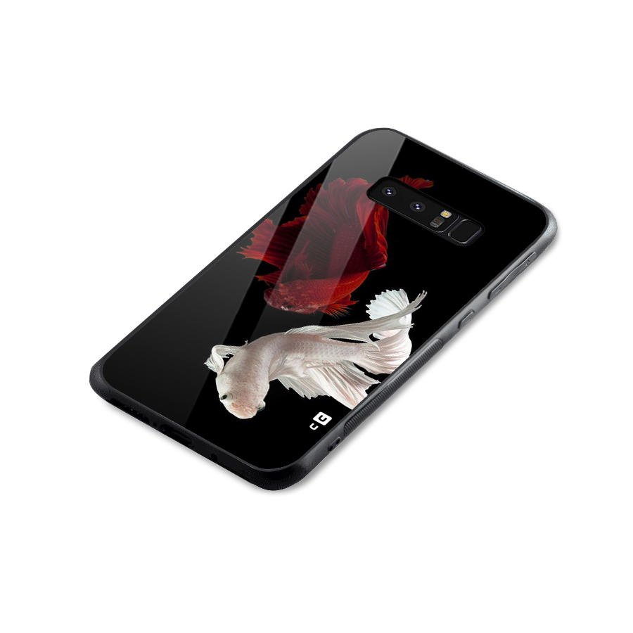 Fish Design Glass Back Case for Galaxy Note 8