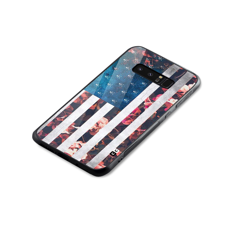 Flag Stripes Glass Back Case for Galaxy Note 8