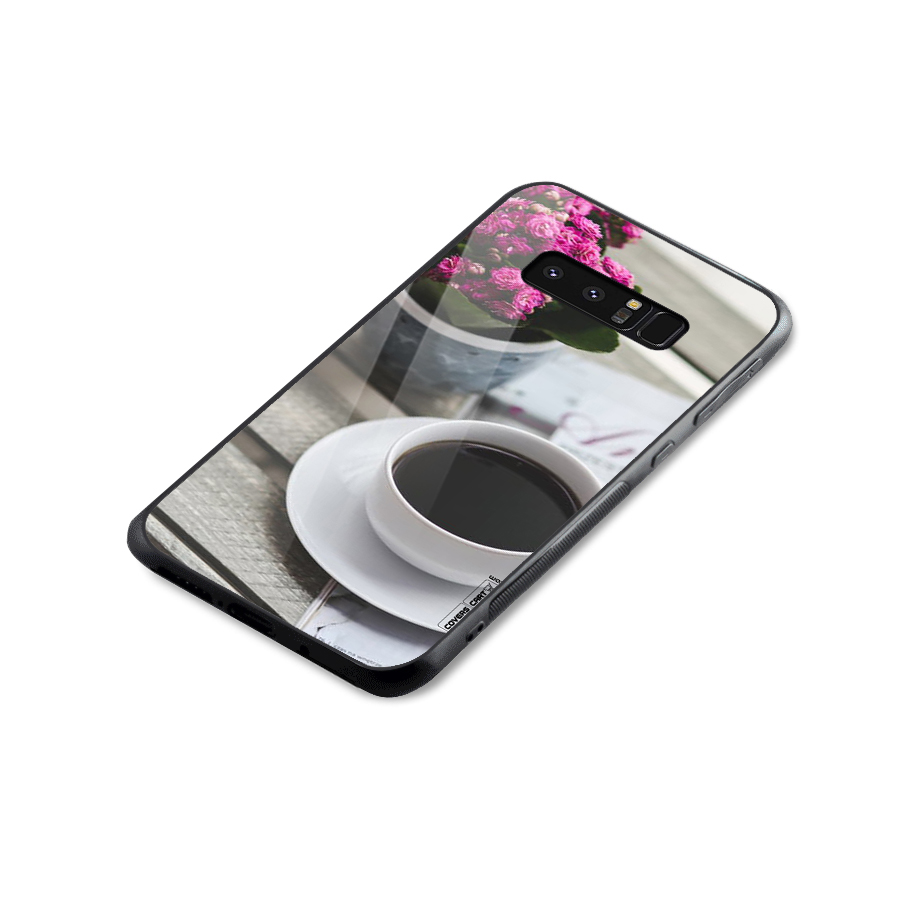 Flower And Blend Glass Back Case for Galaxy Note 8