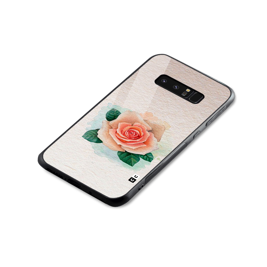 Flower Water Art Glass Back Case for Galaxy Note 8