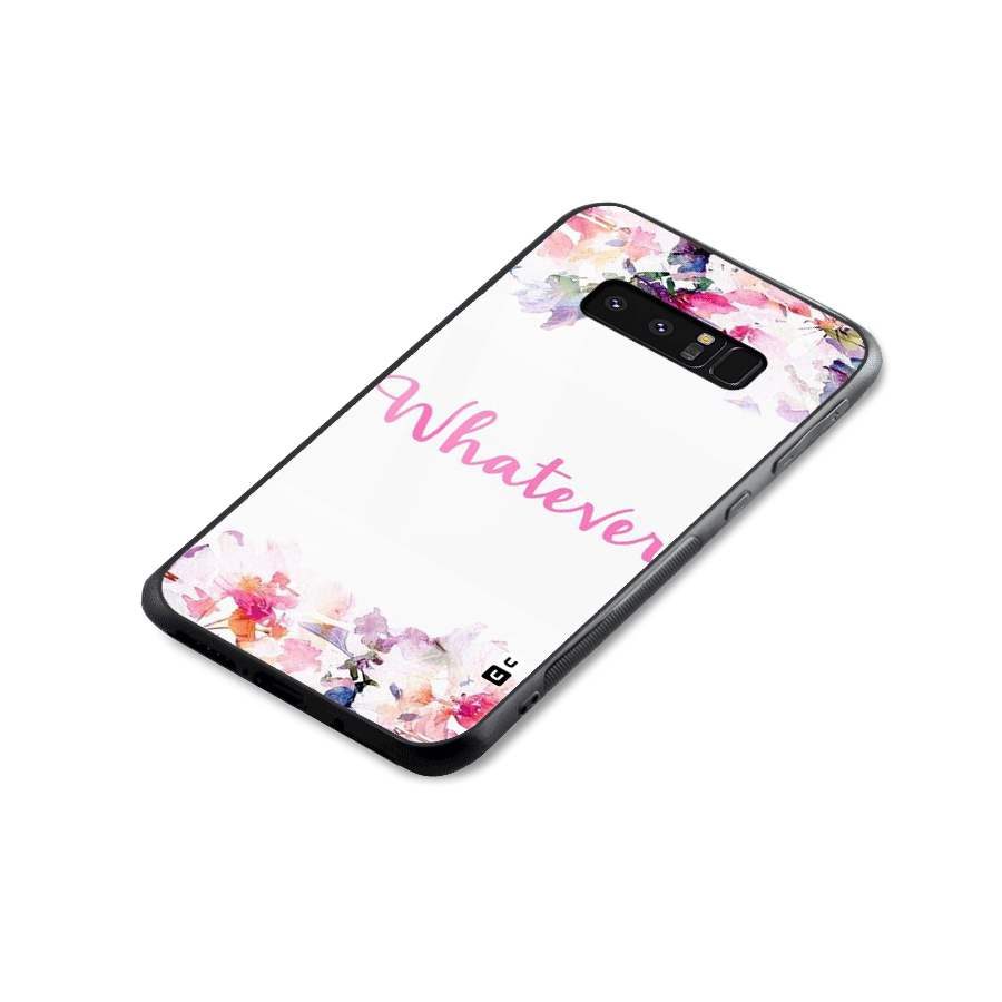 Flower Whatever Glass Back Case for Galaxy Note 8
