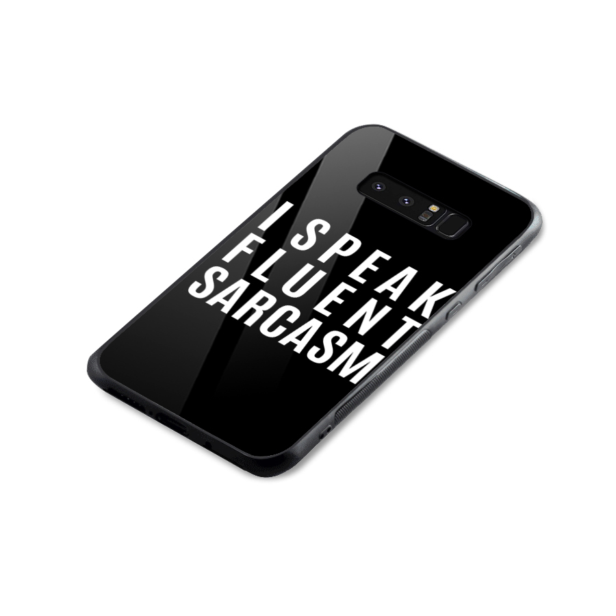 Fluent Sarcasm Glass Back Case for Galaxy Note 8