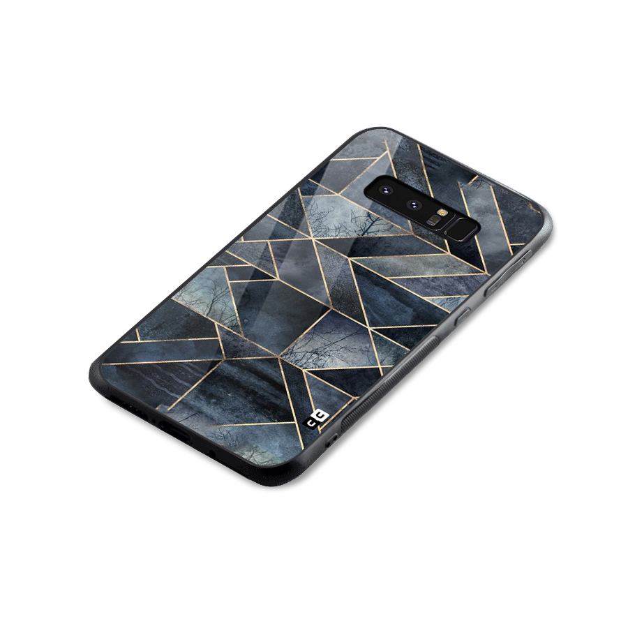Forest Abstract Lines Glass Back Case for Galaxy Note 8