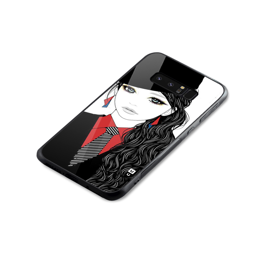 Girl Tie Glass Back Case for Galaxy Note 8