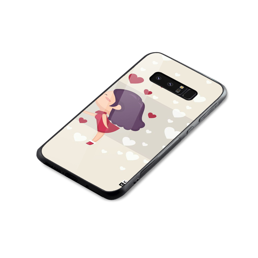 Girl in Love Glass Back Case for Galaxy Note 8