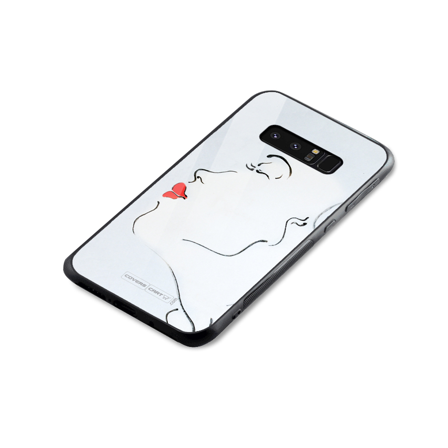 Girl in Red Lipstick Glass Back Case for Galaxy Note 8