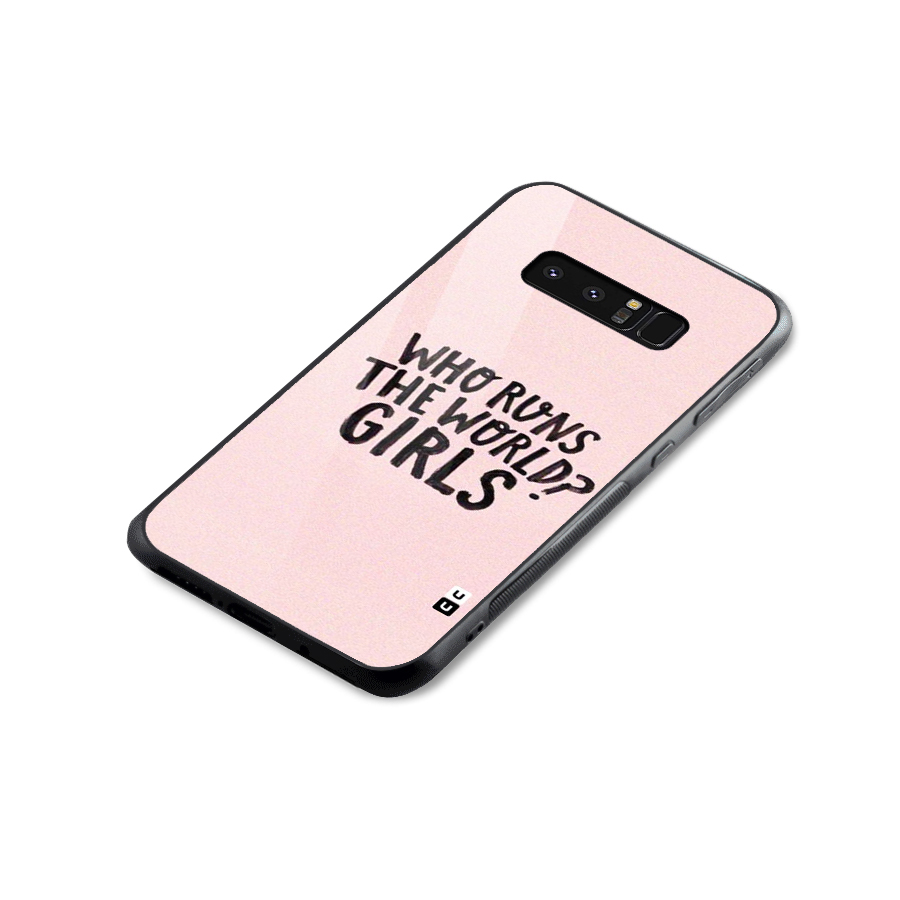 Girls World Glass Back Case for Galaxy Note 8