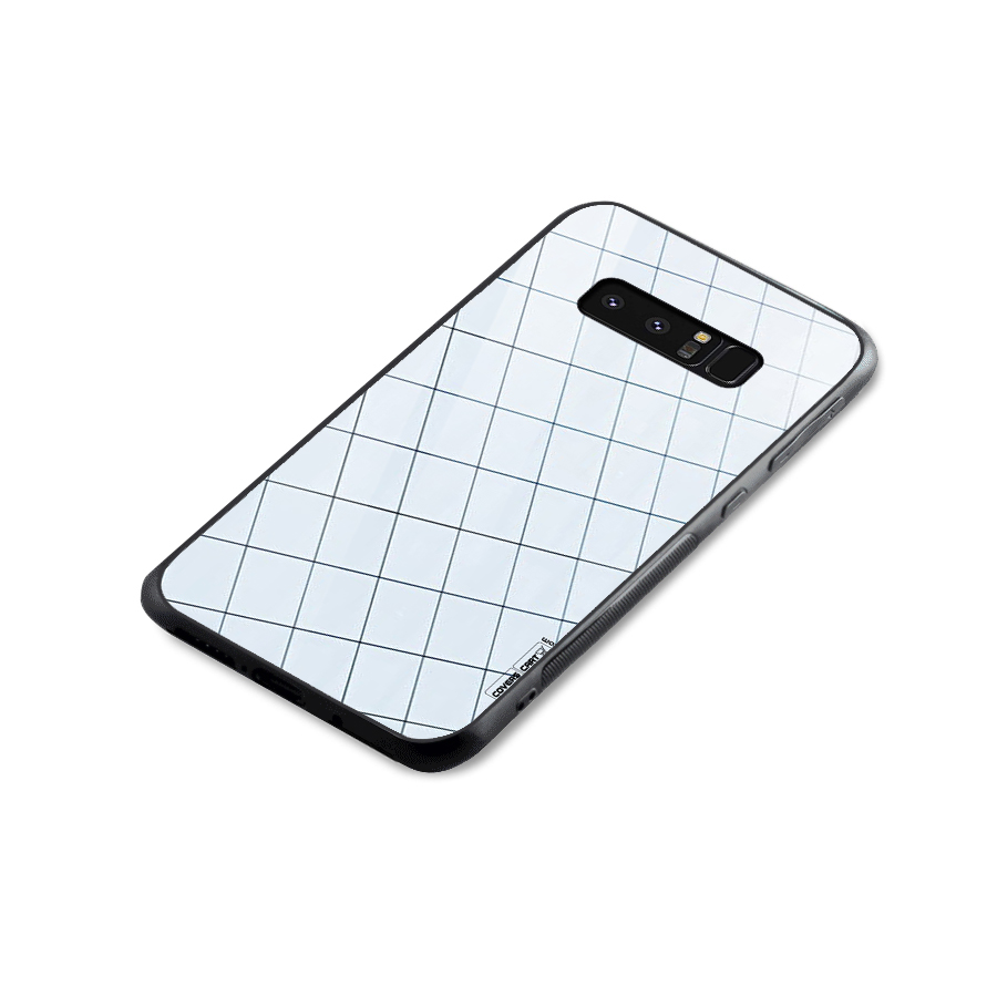 Glass Square Wall Glass Back Case for Galaxy Note 8