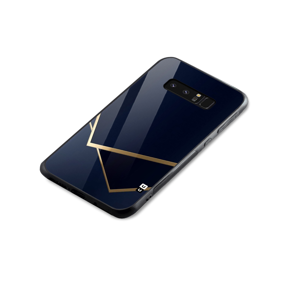 Gold Corners Glass Back Case for Galaxy Note 8