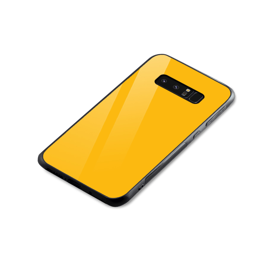 Gold Yellow Glass Back Case for Galaxy Note 8