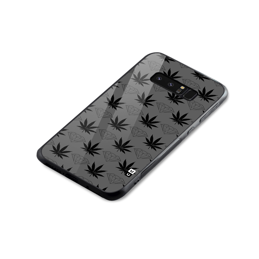Grass Diamond Glass Back Case for Galaxy Note 8