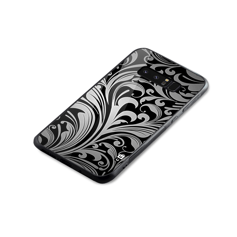 Grey Beauty Pattern Glass Back Case for Galaxy Note 8
