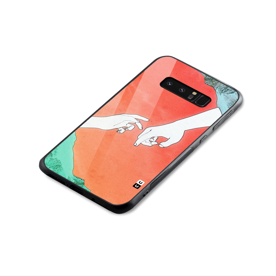Hand Paint Drawing Glass Back Case for Galaxy Note 8