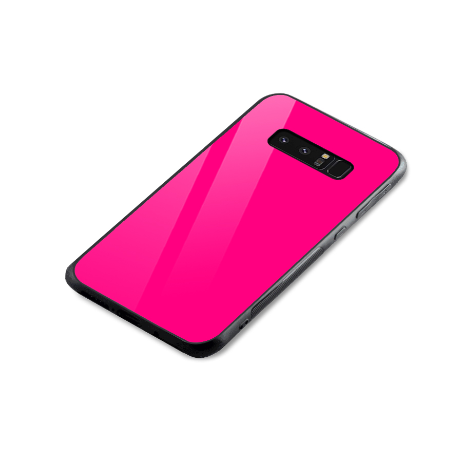 Hot Pink Glass Back Case for Galaxy Note 8