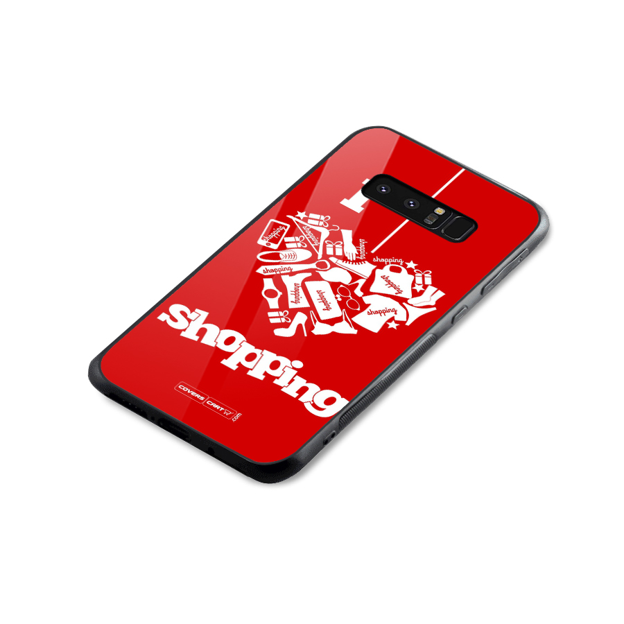 I Love Shopping Glass Back Case for Galaxy Note 8