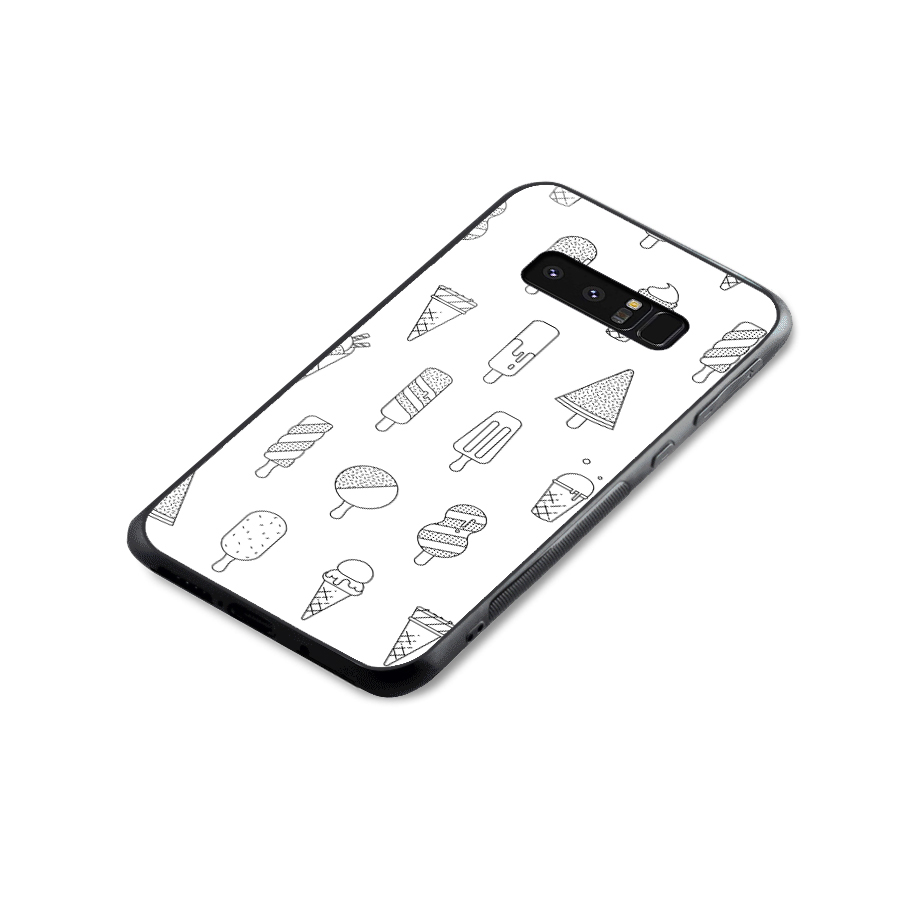 Ice Cream Lines Glass Back Case for Galaxy Note 8