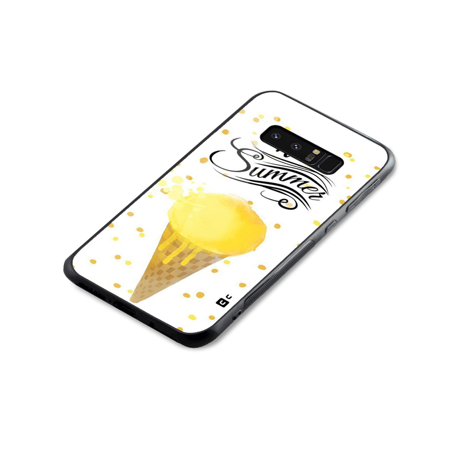 Ice Cream Summer Glass Back Case for Galaxy Note 8