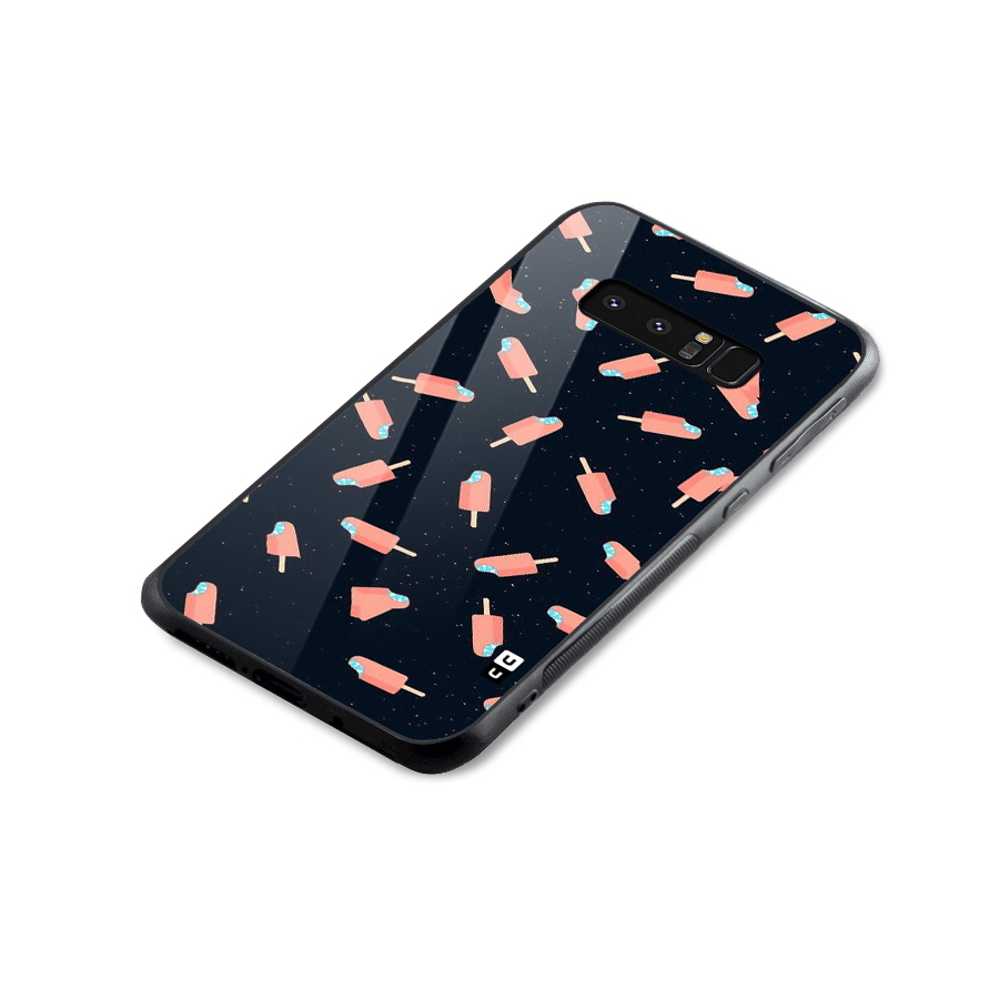 Icy Pattern Glass Back Case for Galaxy Note 8