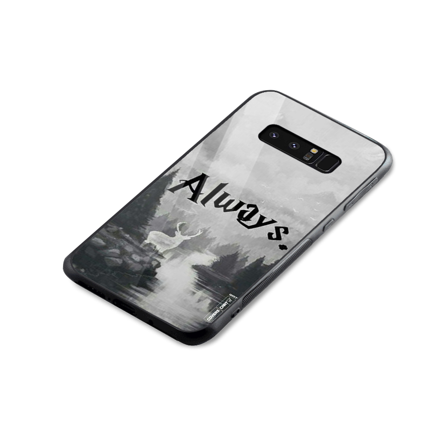 Invisible Deer Glass Back Case for Galaxy Note 8