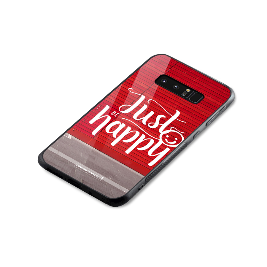 Just Be Happy Glass Back Case for Galaxy Note 8