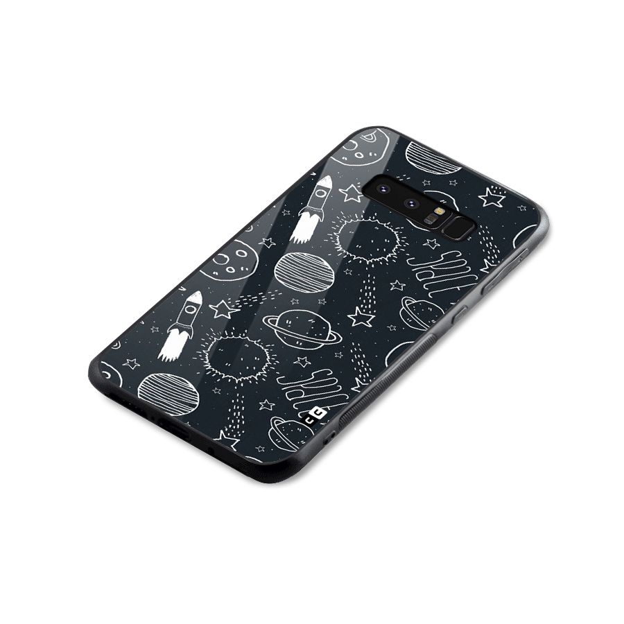 Just Space Things Glass Back Case for Galaxy Note 8