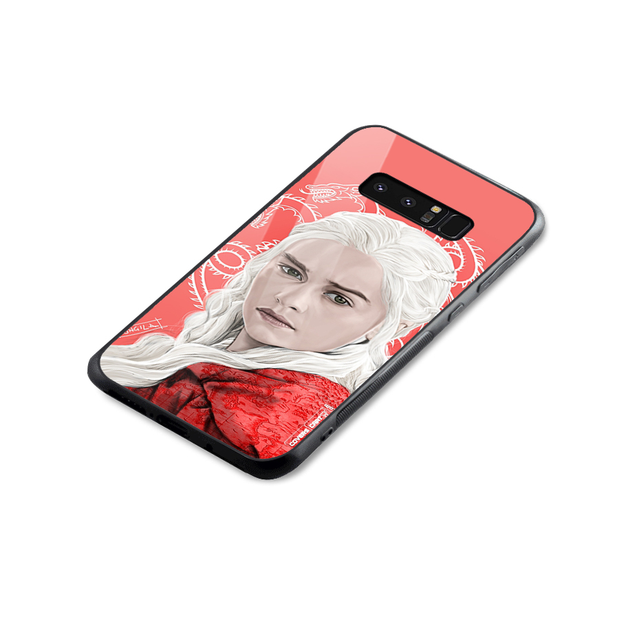Khaleesi The Living Dragon Glass Back Case for Galaxy Note 8