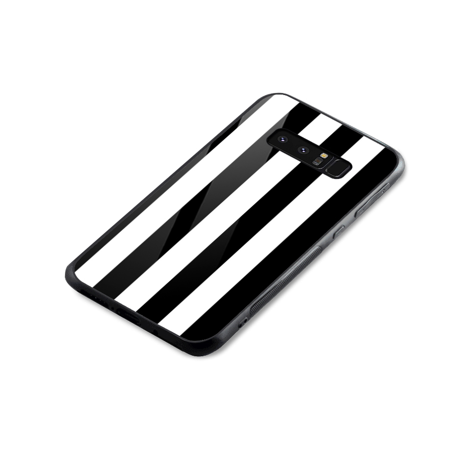 Lavish Black Stripes Glass Back Case for Galaxy Note 8