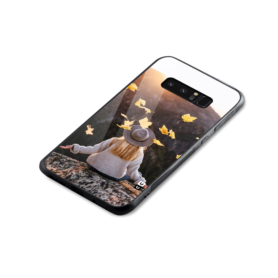 Leaf Rain Sunset Glass Back Case for Galaxy Note 8