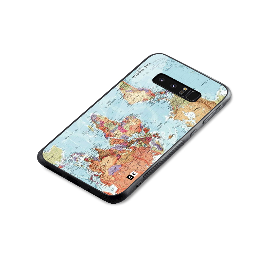 Lets Travel The World Glass Back Case for Galaxy Note 8