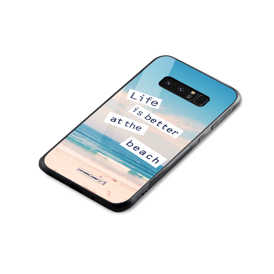 Life is better at the Beach Glass Back Case for Galaxy Note 8