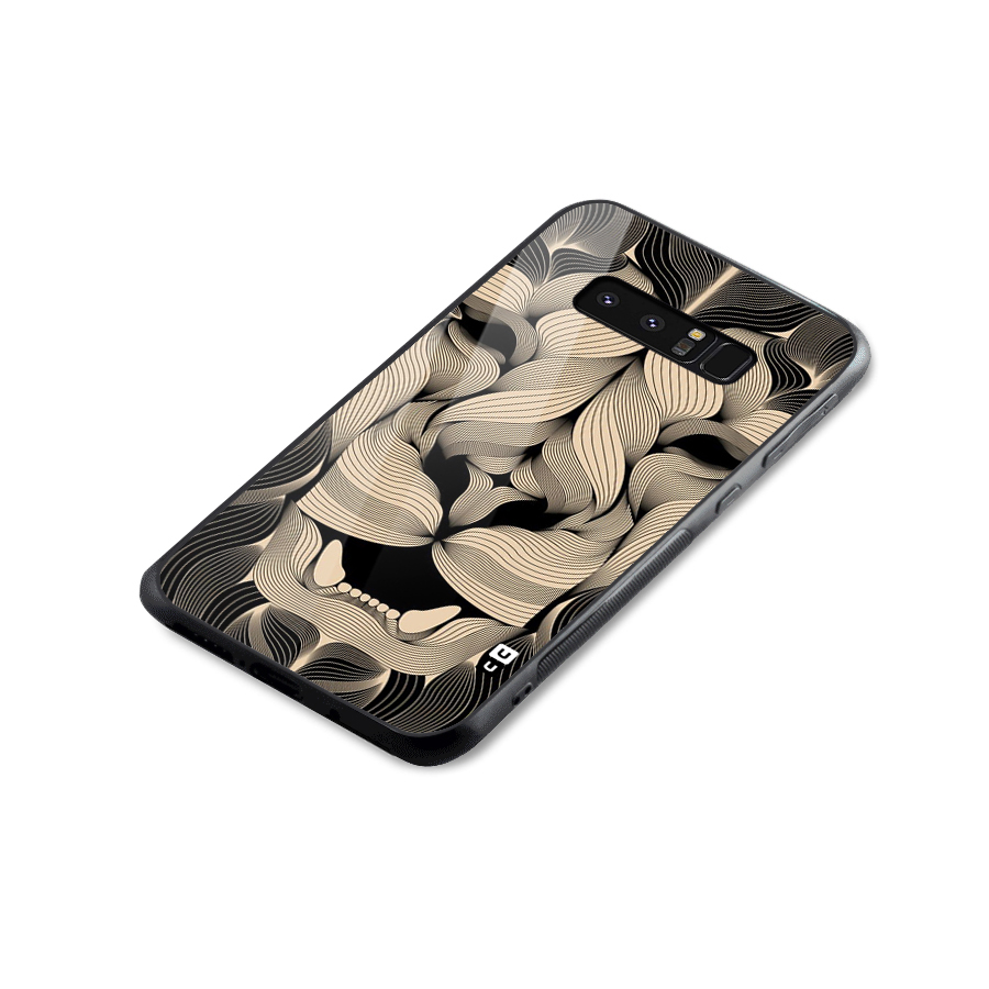 Lion Shape Design Glass Back Case for Galaxy Note 8
