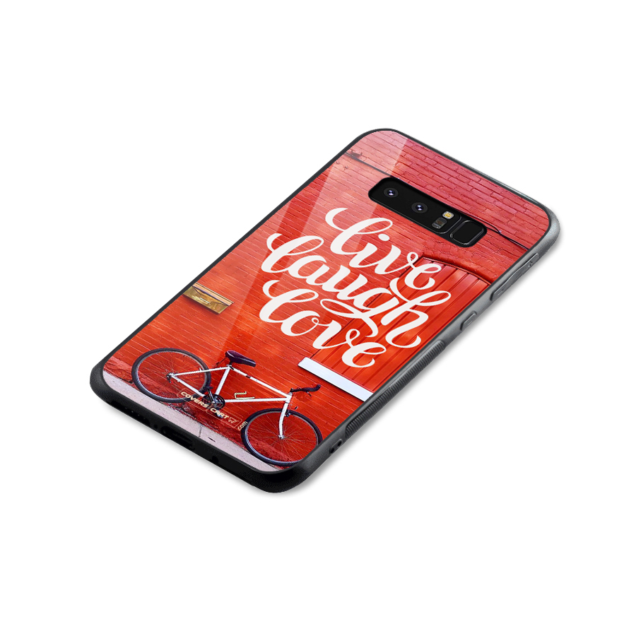 Live Laugh Love Glass Back Case for Galaxy Note 8