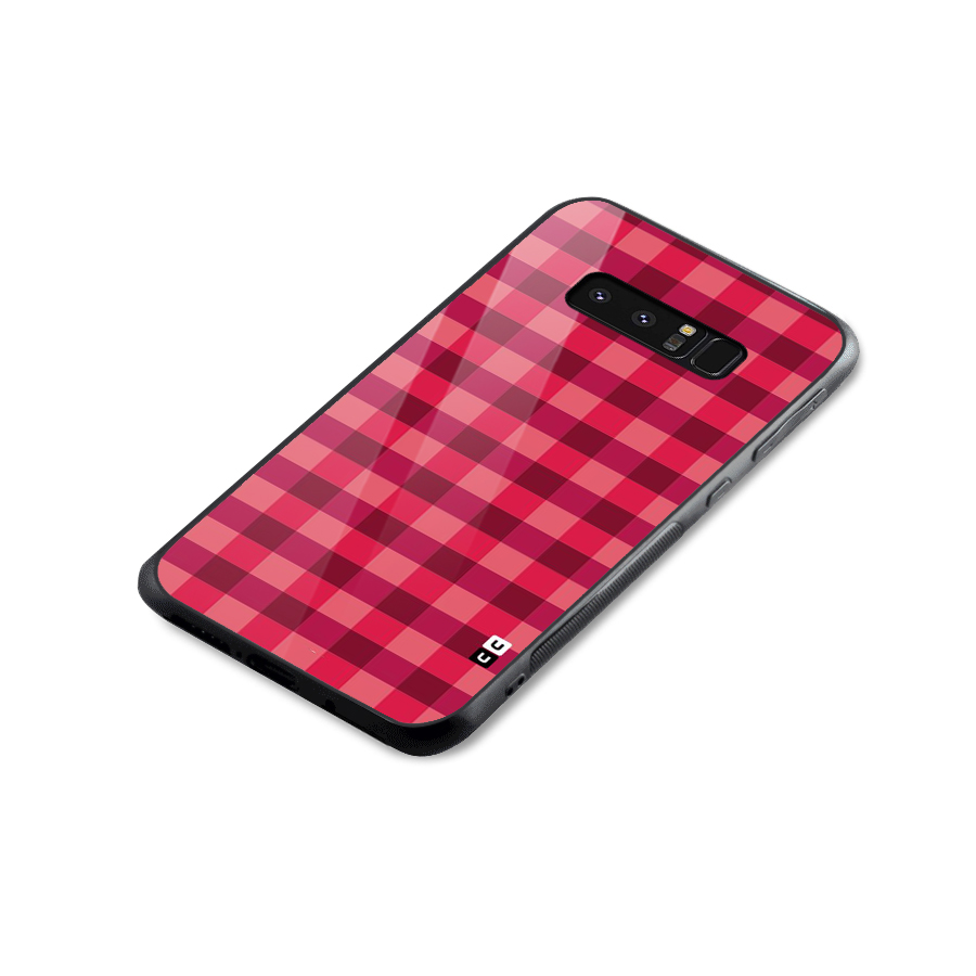 Love Checks Glass Back Case for Galaxy Note 8
