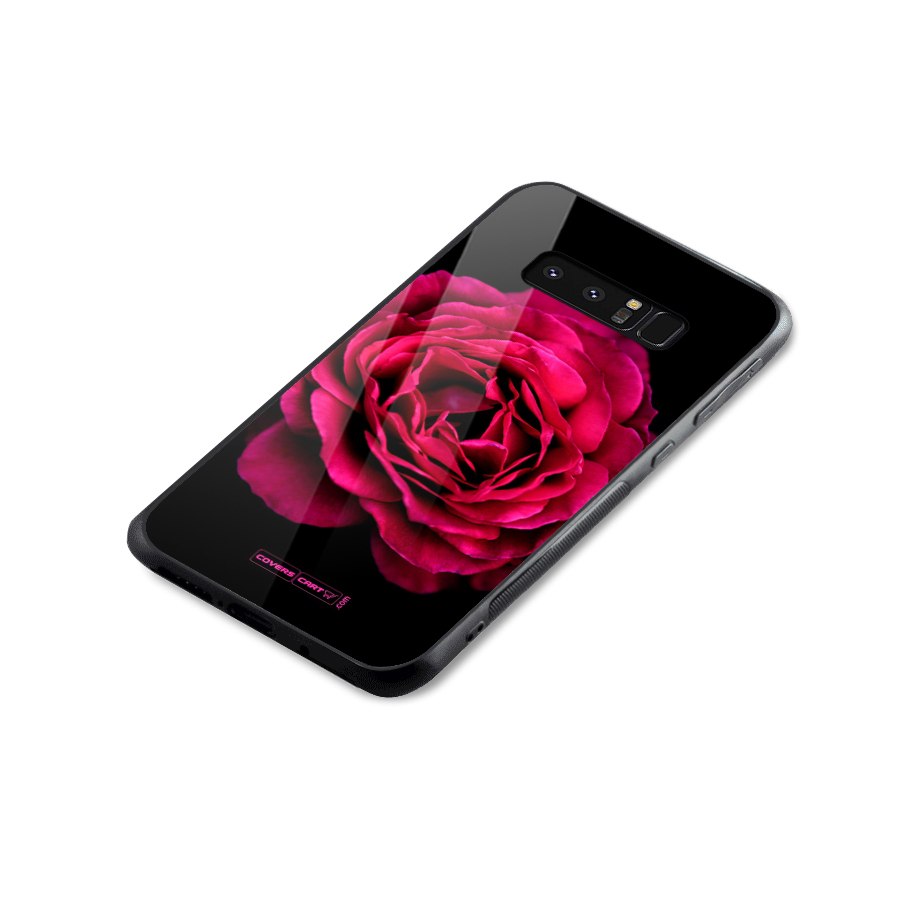 Magical Rose Glass Back Case for Galaxy Note 8