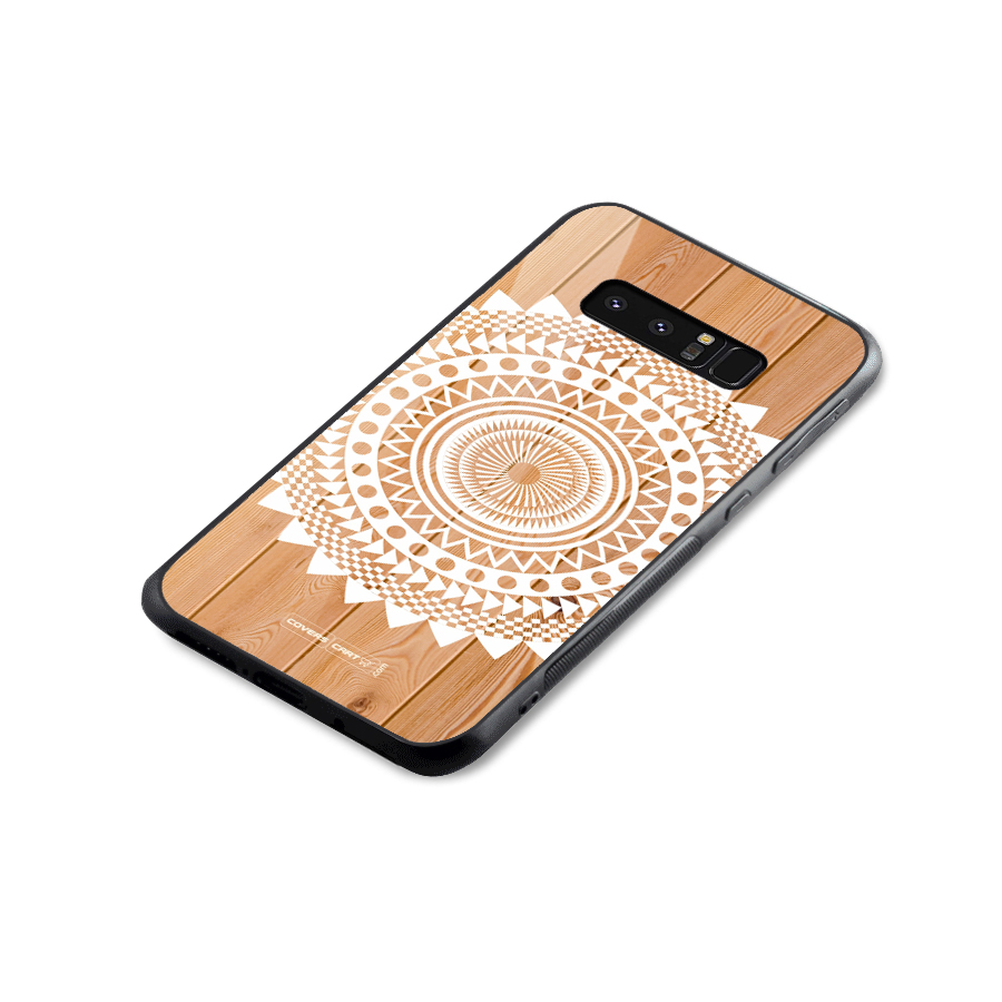 Mandala Design Glass Back Case for Galaxy Note 8