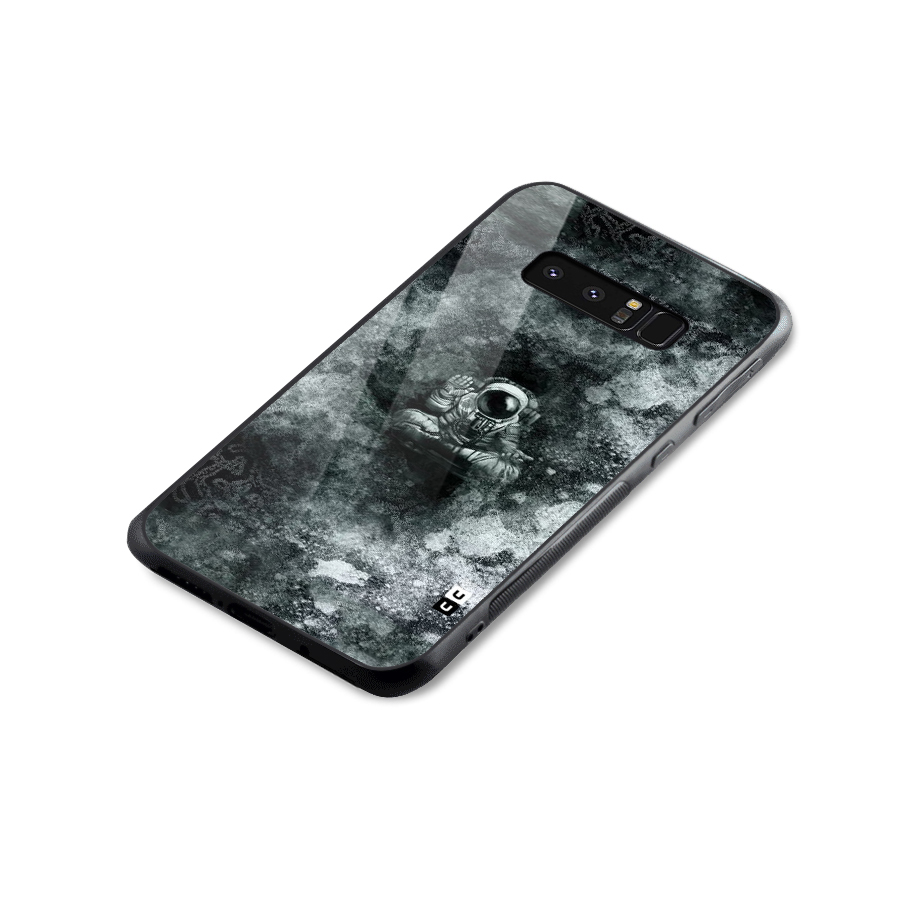 Meditating Spaceman Glass Back Case for Galaxy Note 8