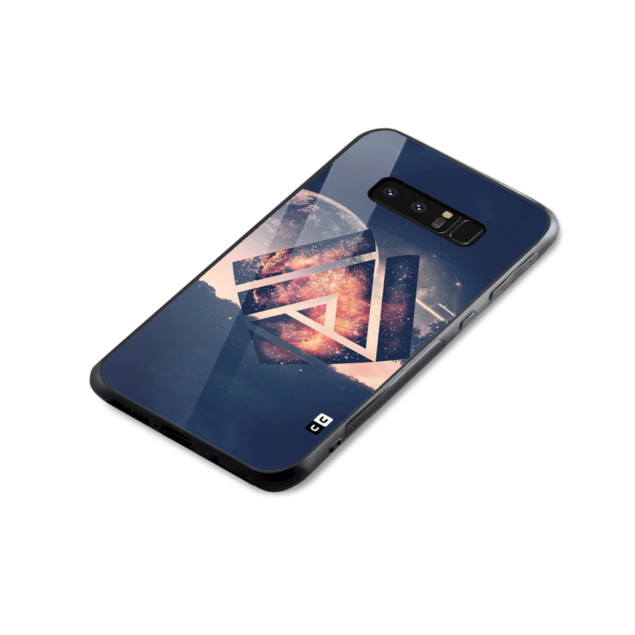 Moon Abstract Glass Back Case for Galaxy Note 8