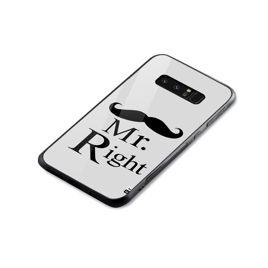 Mr. Right. Glass Back Case for Galaxy Note 8