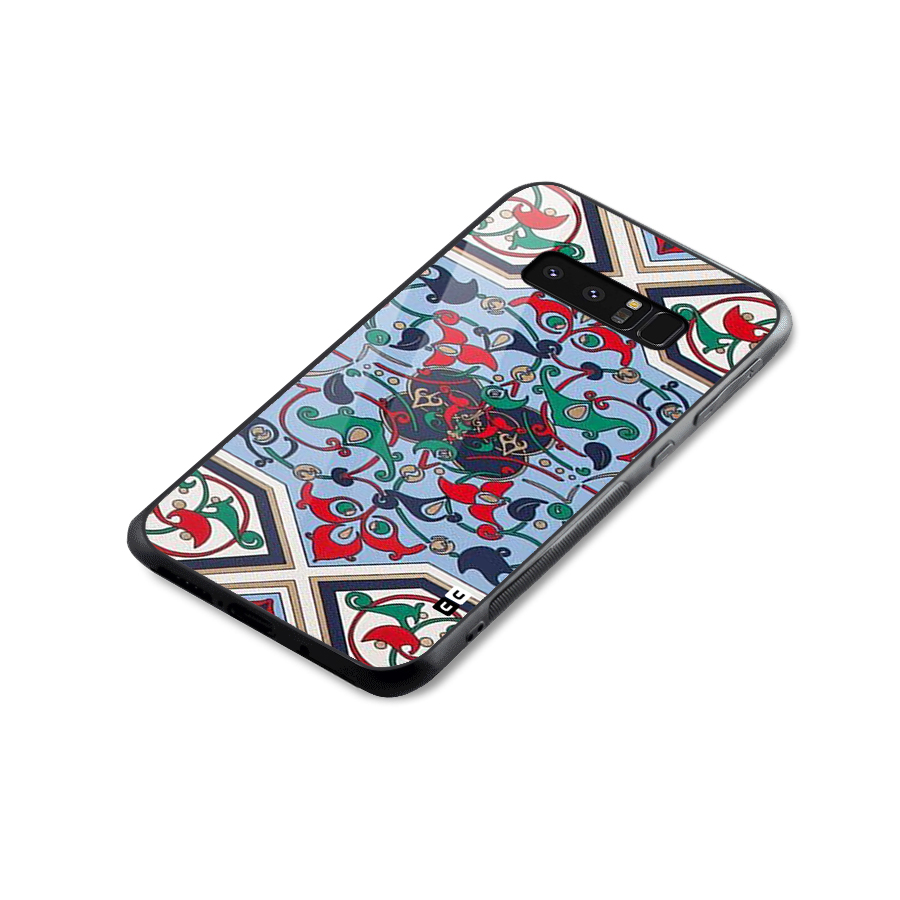 Multi Block Pattern Glass Back Case for Galaxy Note 8
