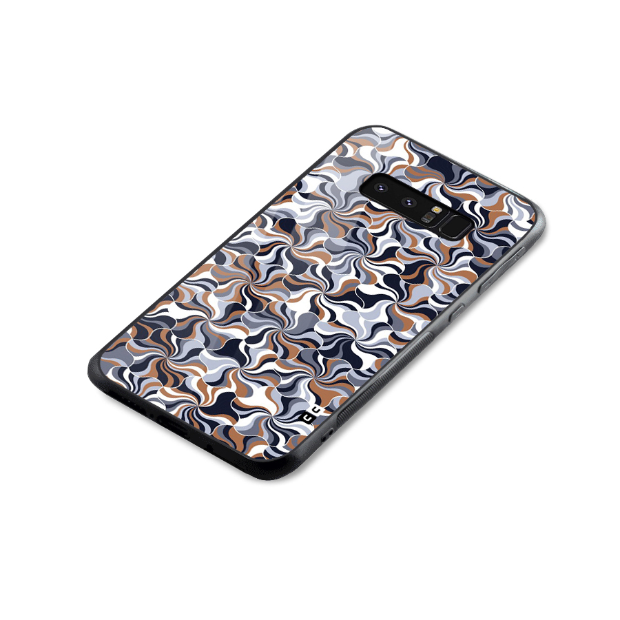 Multicolor Swirls Glass Back Case for Galaxy Note 8