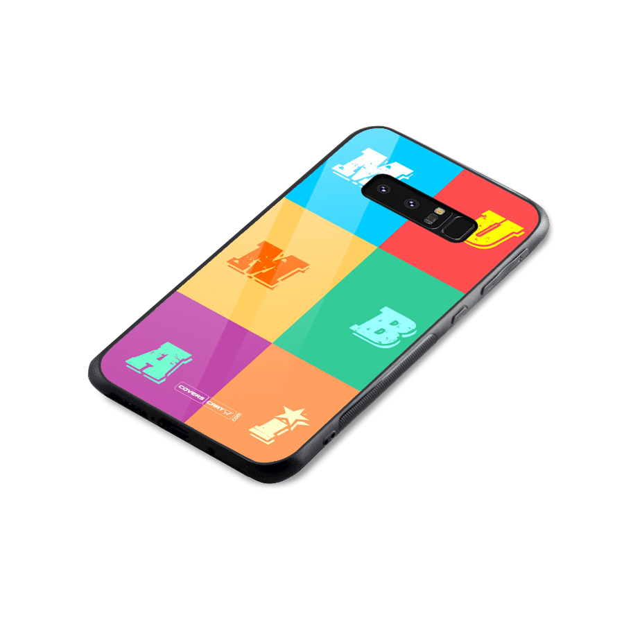Mumbai Alphabets Glass Back Case for Galaxy Note 8