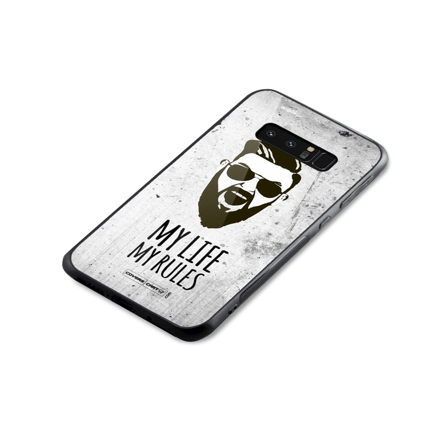 My Life My Rules Glass Back Case for Galaxy Note 8