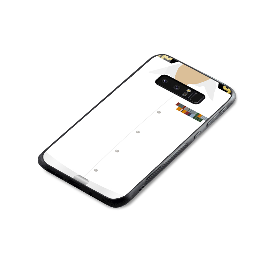 Navy Uniform Glass Back Case for Galaxy Note 8