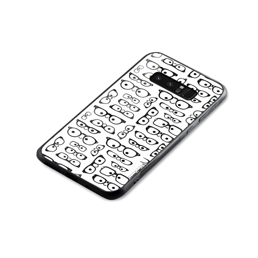 Nerdy Specs Glass Back Case for Galaxy Note 8
